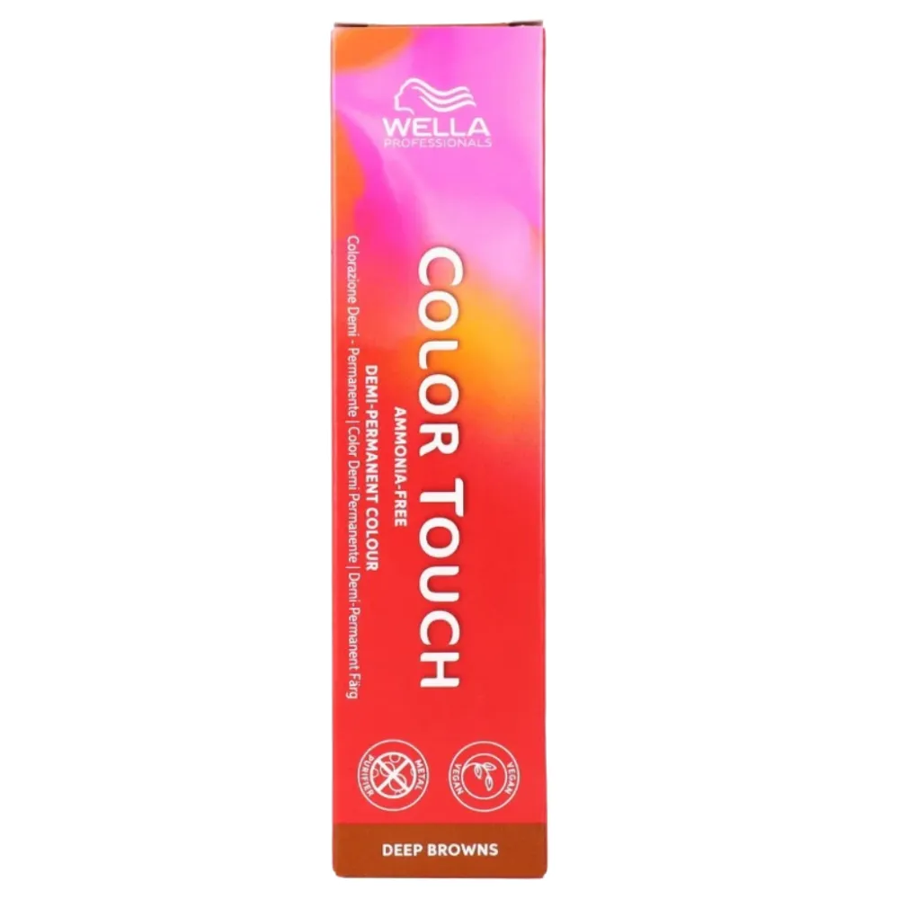 Wella Crema Colorante Color Touch Sin Amoniaco 60ml - 7.7 Rubio Medio Marrón - Imagen 1
